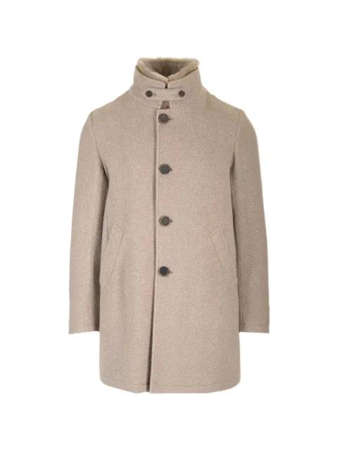 faux-fur-collar single-breasted coat by AL DUCA D'AOSTA 1902