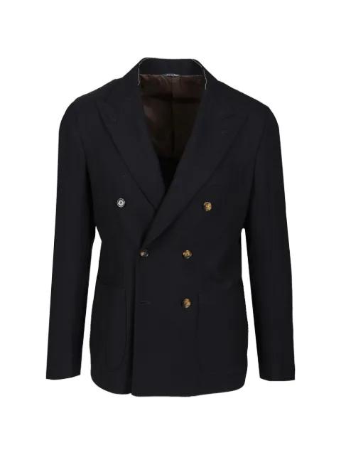 herringbone-pattern double-breasted blazer by AL DUCA D'AOSTA 1902