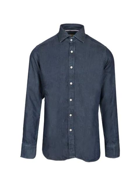 mother-of-pearl button denim shirt by AL DUCA D'AOSTA 1902