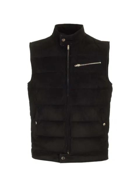 padded suede gilet by AL DUCA D'AOSTA 1902
