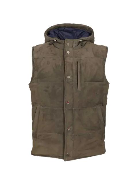 padded suede gilet by AL DUCA D'AOSTA 1902