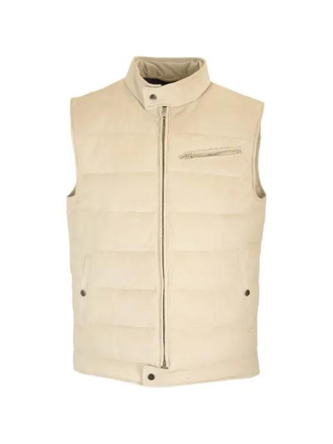 padded suede gilet by AL DUCA D'AOSTA 1902