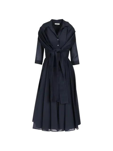 pleated-skirt midi dress by AL DUCA D'AOSTA 1902