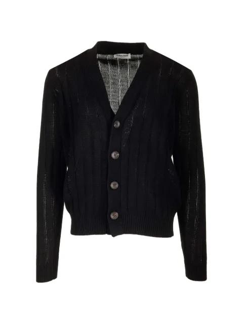 ribbed-knit cotton cardigan by AL DUCA D'AOSTA 1902
