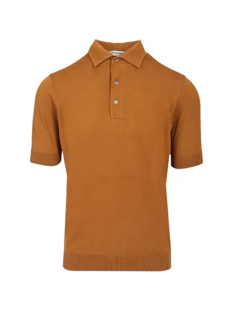 ribbed-trim cotton polo shirt by AL DUCA D'AOSTA 1902