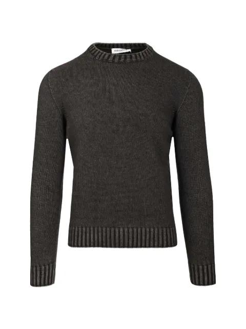 ribbed-trim crew-neck sweater by AL DUCA D'AOSTA 1902