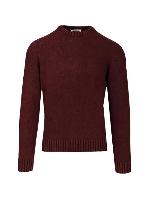 ribbed-trim crew-neck sweater by AL DUCA D'AOSTA 1902