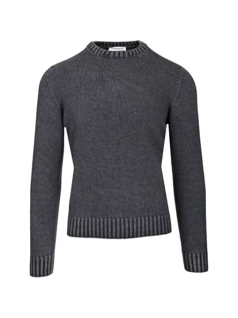 ribbed-trim crew-neck sweater by AL DUCA D'AOSTA 1902