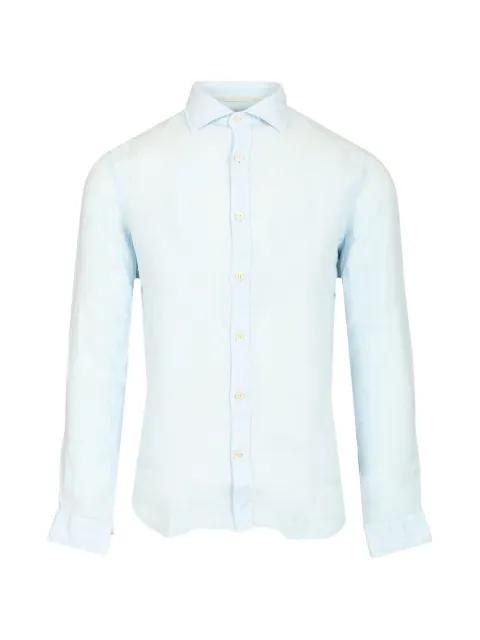 spread-collar linen shirt by AL DUCA D'AOSTA 1902