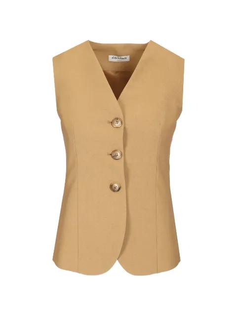 twill curved-hem waistcoat by AL DUCA D'AOSTA 1902