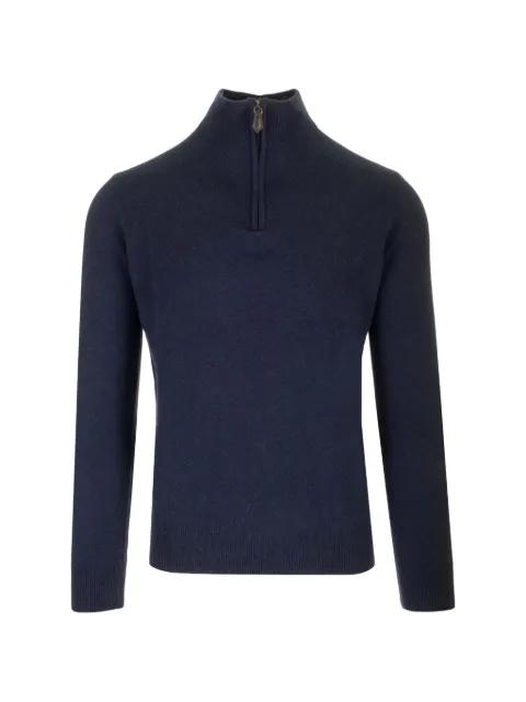 zip-fastening ribbed-trim jumper by AL DUCA D'AOSTA 1902