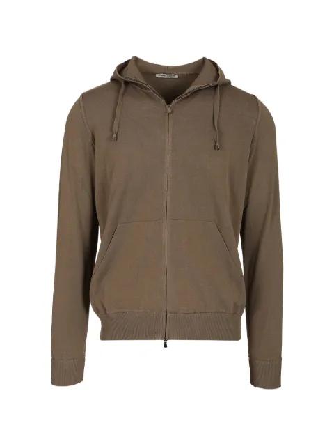 zip-up drawstring hoodie by AL DUCA D'AOSTA 1902