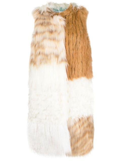 oversize faux-fur gilet by ALABAMA MUSE