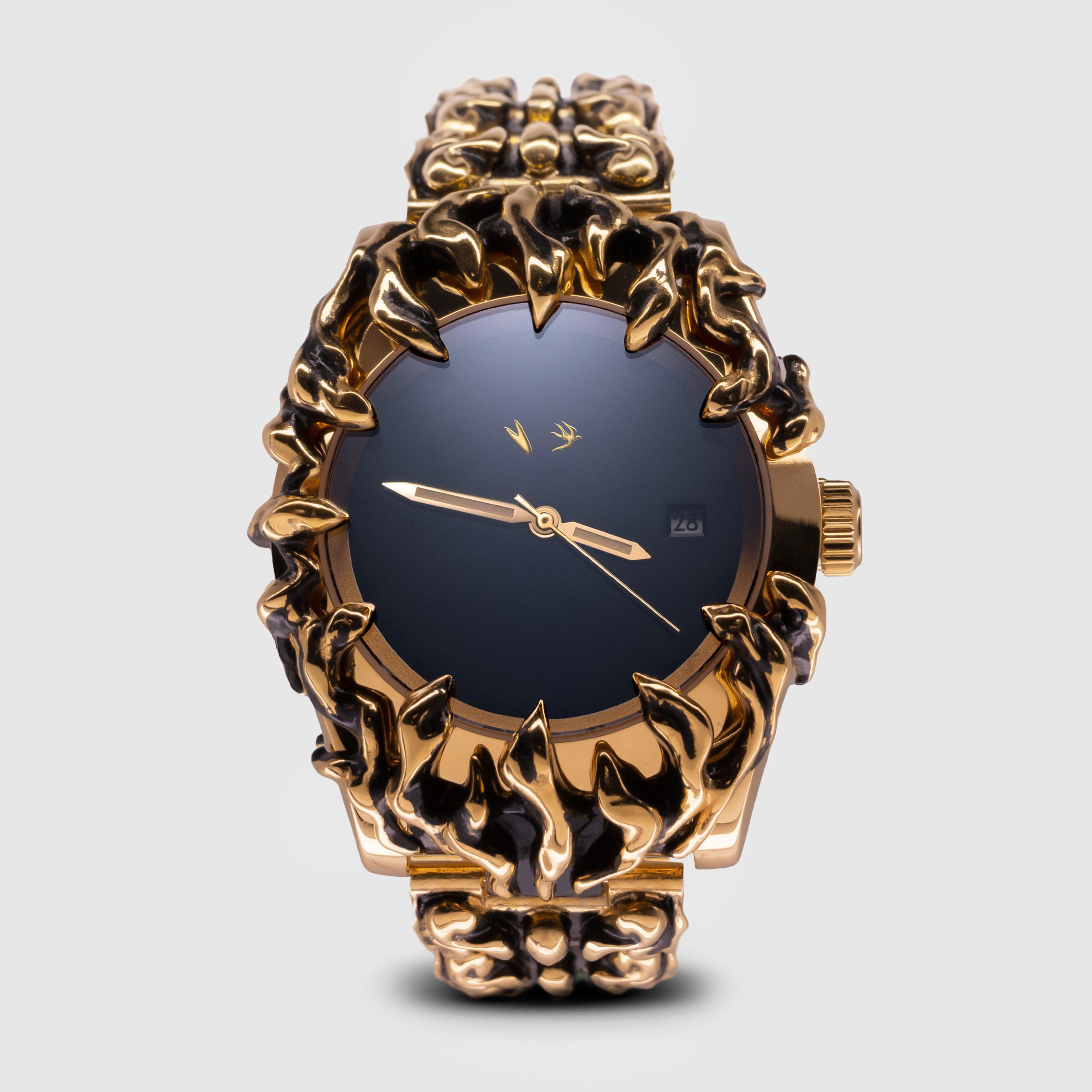 Alabaster Industries Gold Hawk Black Watch (Black) by ALABASTER INDUSTRIES LLC