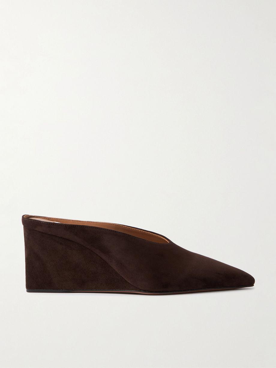 75 suede point-toe wedge mules by ALAIA