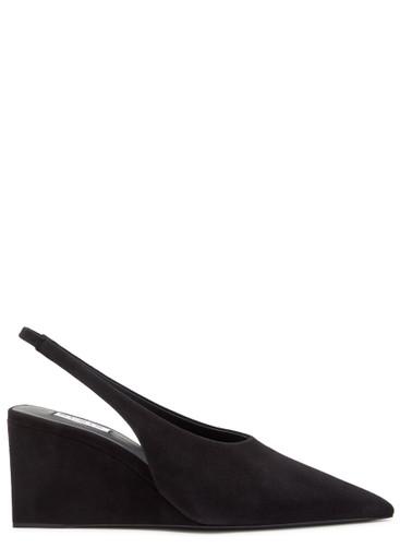 75 suede wedge slingback pumps by ALAIA