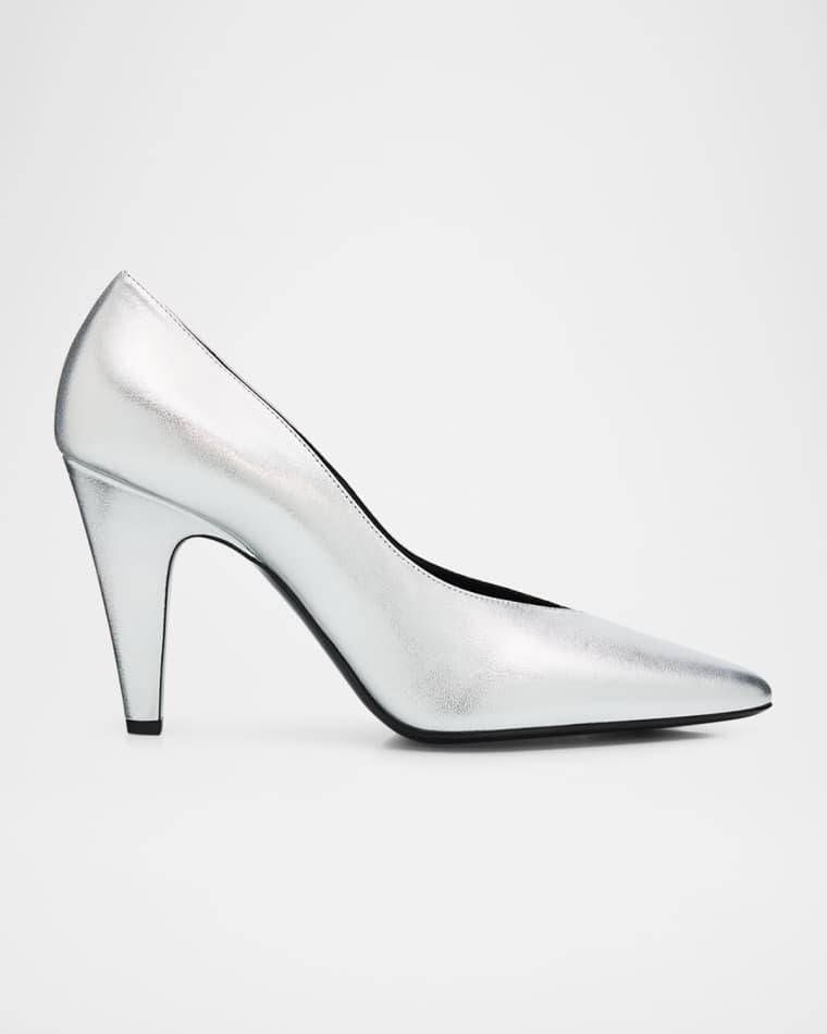 90mm Metallic Leather Pumps by ALAIA
