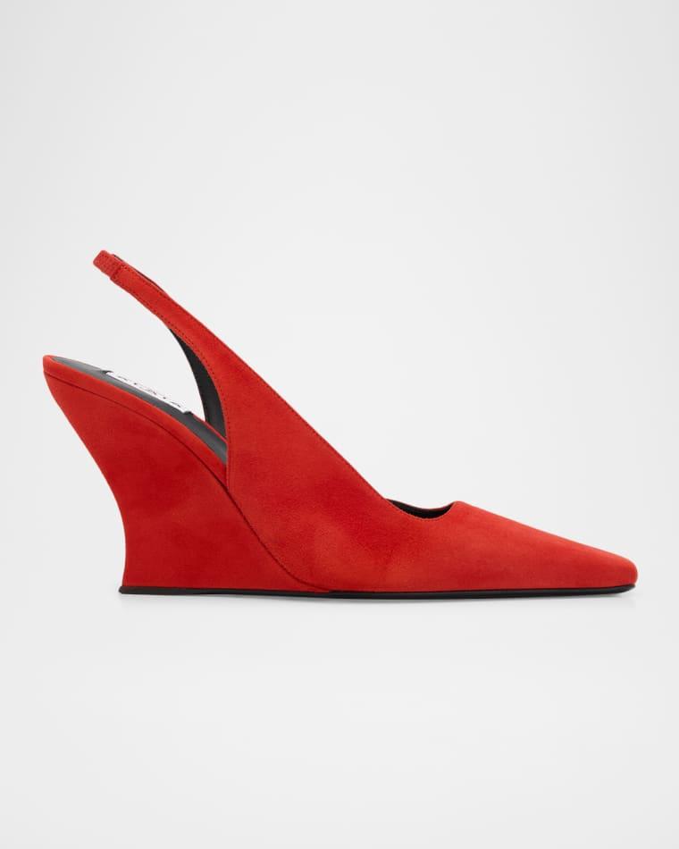 90mm Suede Slingback Pumps by ALAIA