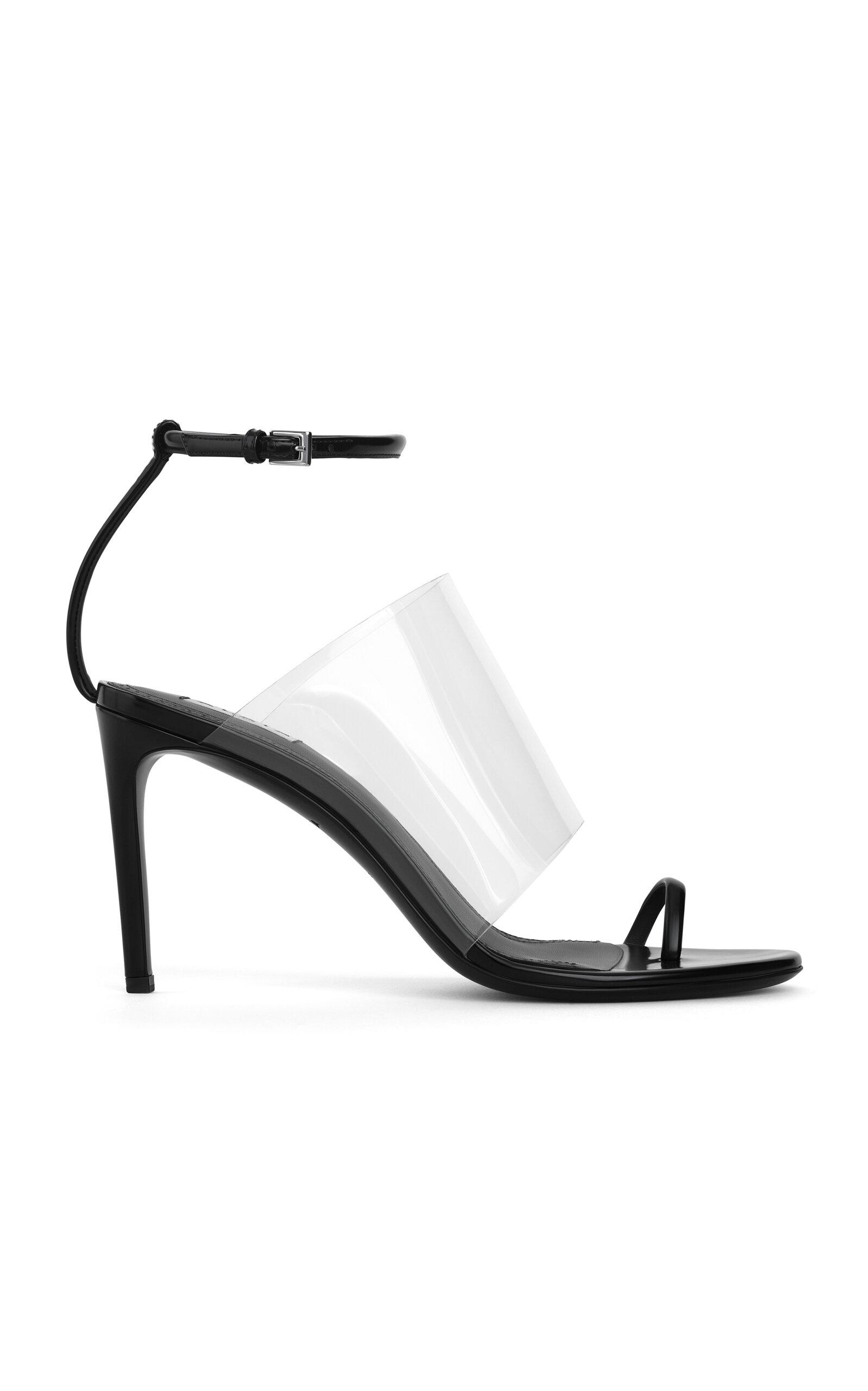 ALAÏA Asymmetric PU-Leather Sandals - Moda Operandi by ALAIA