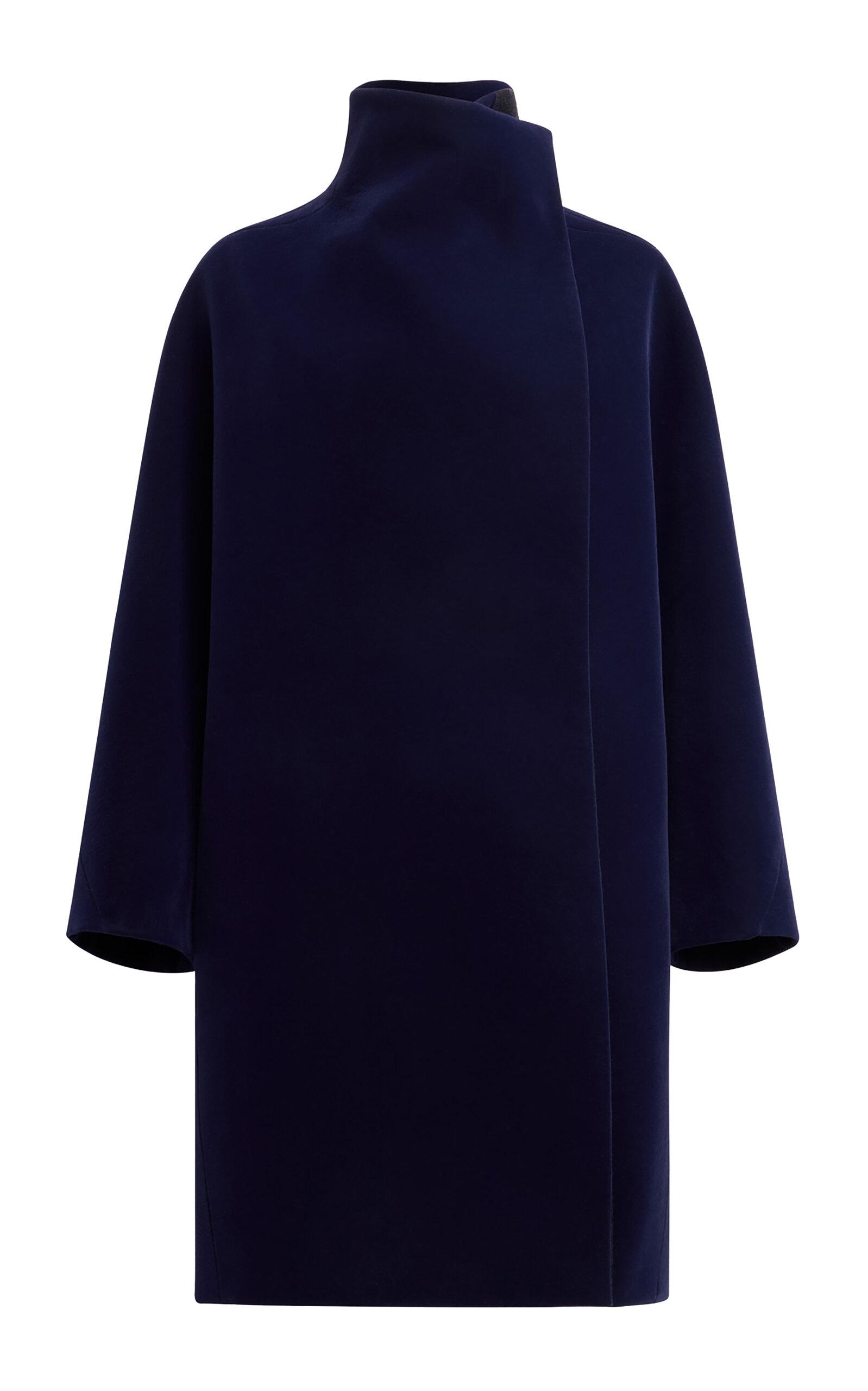 ALAÏA - Flocked Wool-Velvet Coat - Navy - - Moda Operandi by ALAIA ALAÏA - Flocked Wool-Velvet Coat - Navy - - Moda Operandi by ALAIA