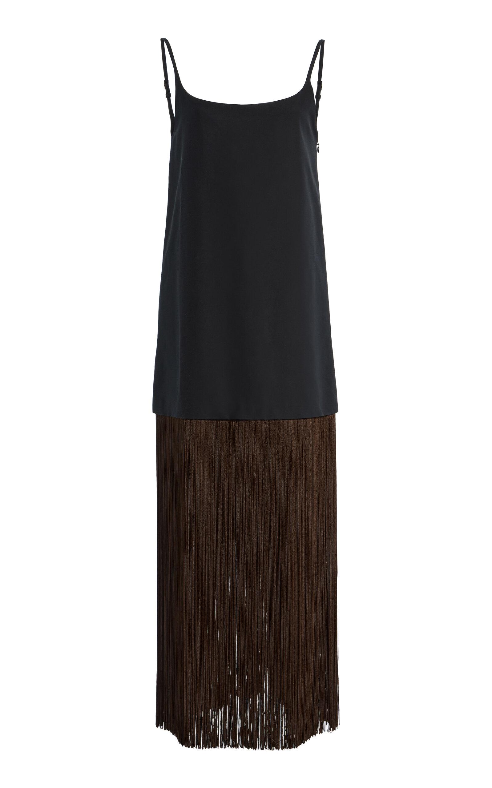 ALAÏA Fringe Cotton Slip Dress - Moda Operandi by ALAIA