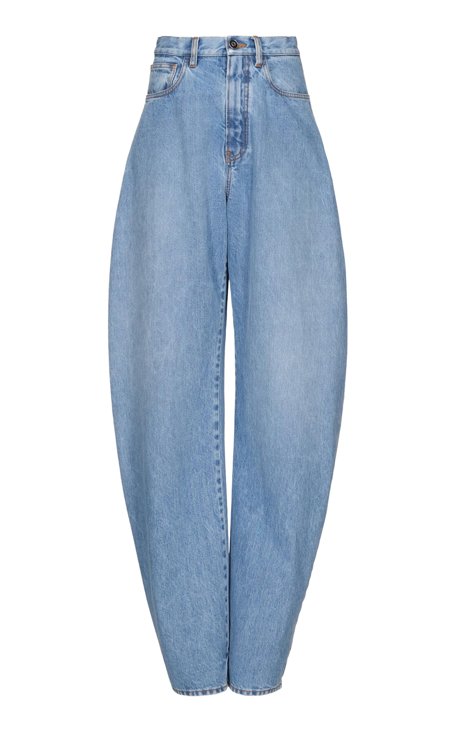 ALAÏA High-Rise Barrel-Leg Jeans - Moda Operandi by ALAIA