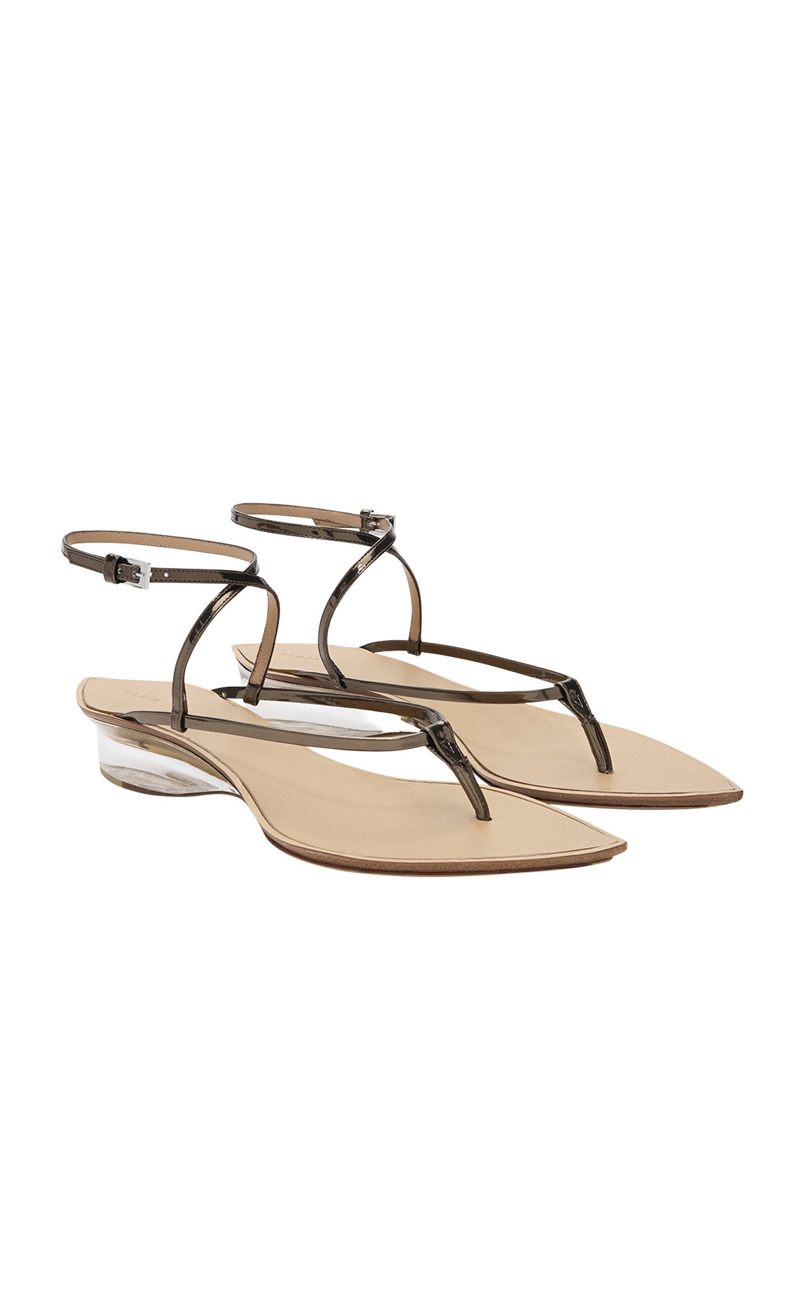 ALAÏA Invisible Leather Thong Sandals - Moda Operandi by ALAIA