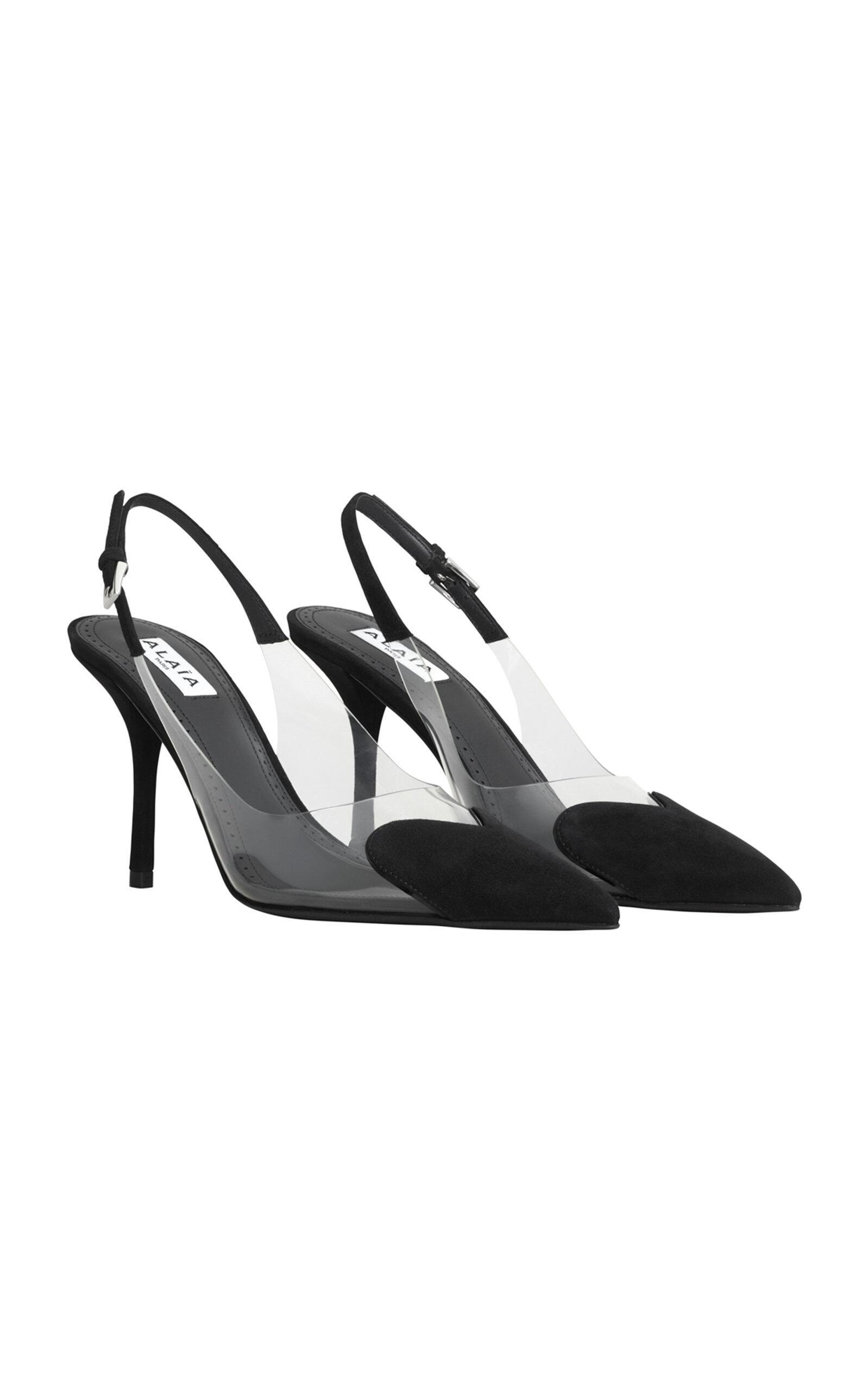 ALAÏA Le Cœur Suede Slingback Pumps - Moda Operandi by ALAIA