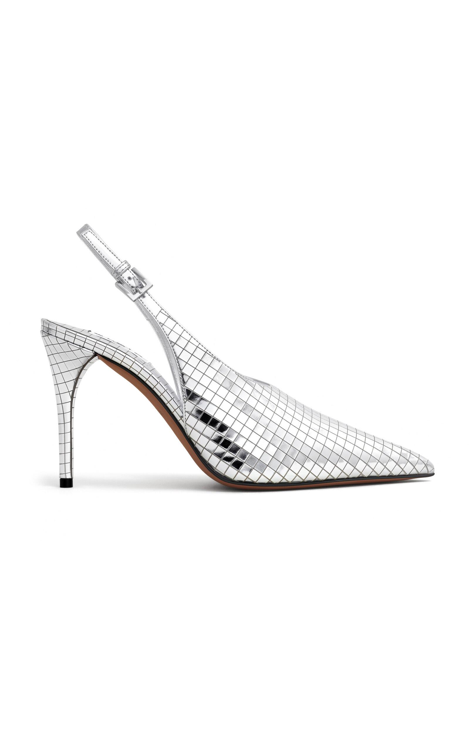 ALAÏA Metallic Leather Slingback Pumps - Moda Operandi by ALAIA