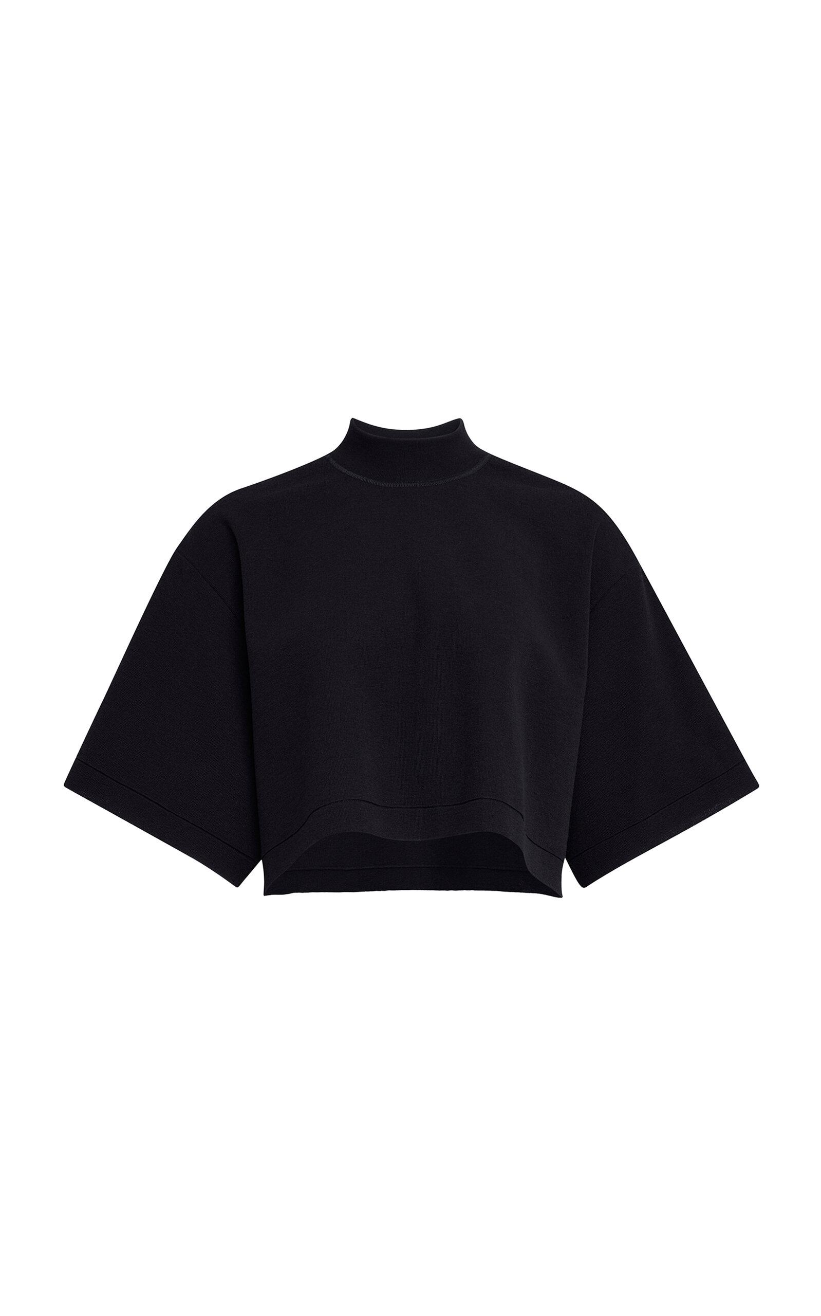 ALAÏA Oversized Cotton-Wool Crop Top - Moda Operandi by ALAIA