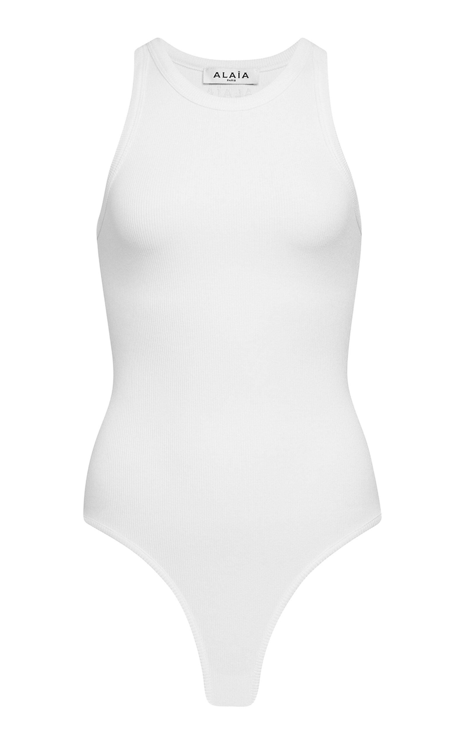 ALAÏA Ribbed Cotton-Blend Bodysuit - Moda Operandi by ALAIA