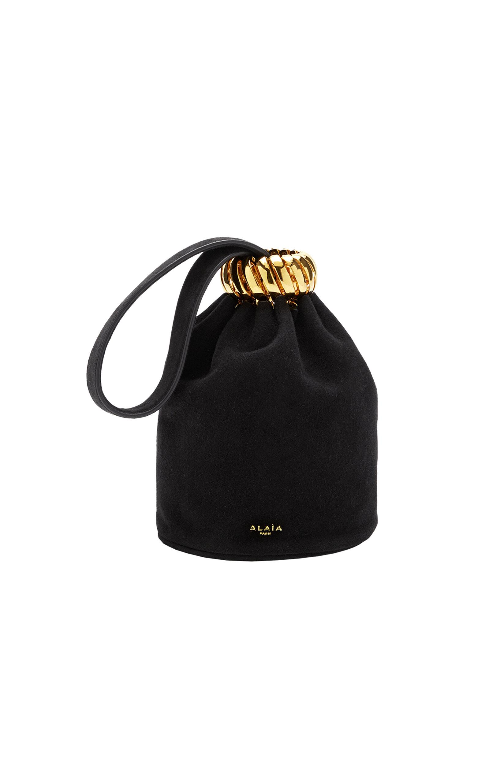 ALAÏA Spiral Hardware Suede Bracelet Bag - Moda Operandi by ALAIA