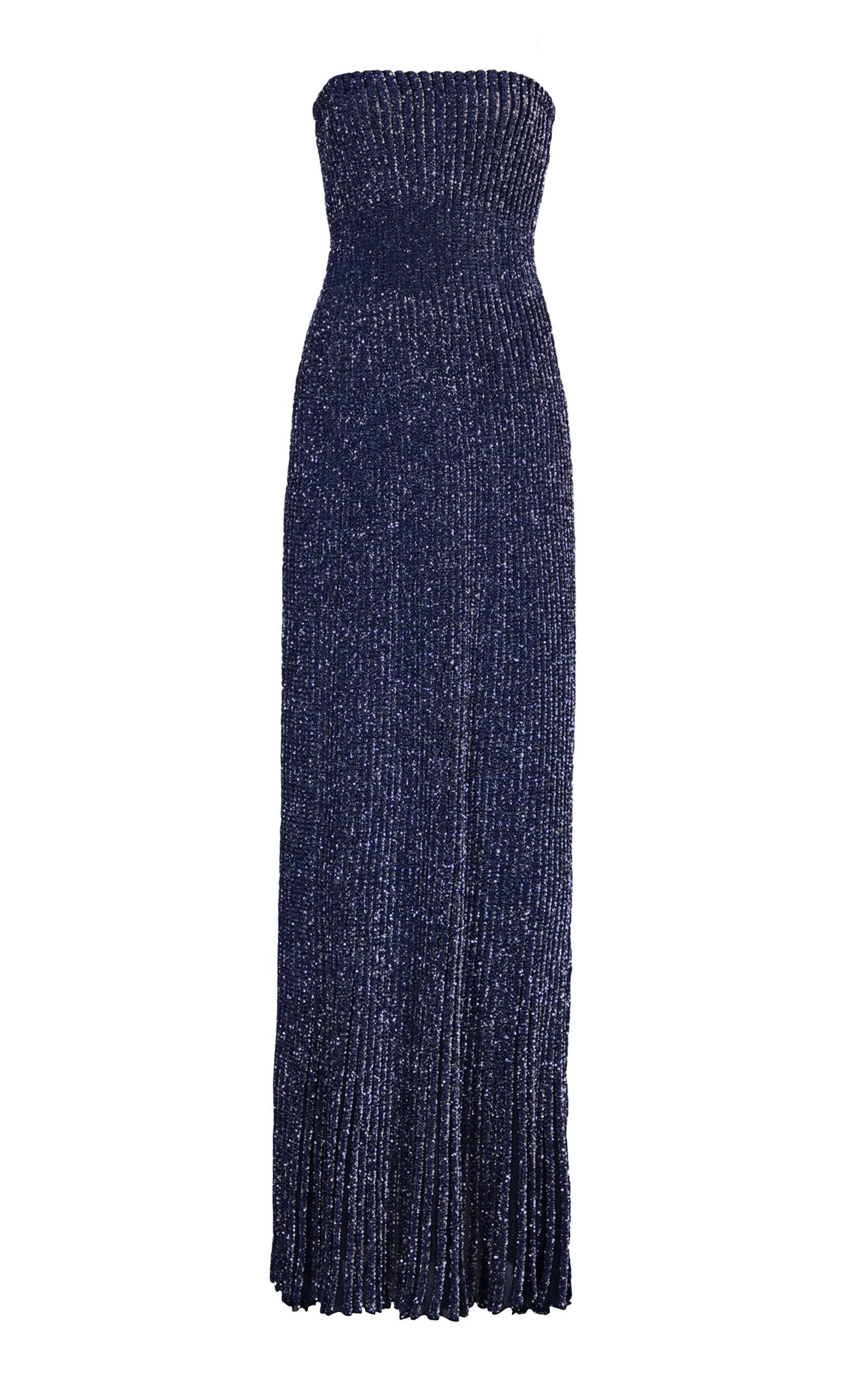 ALAÏA Strapless Ribbed-Knit Maxi Dress - Moda Operandi by ALAIA