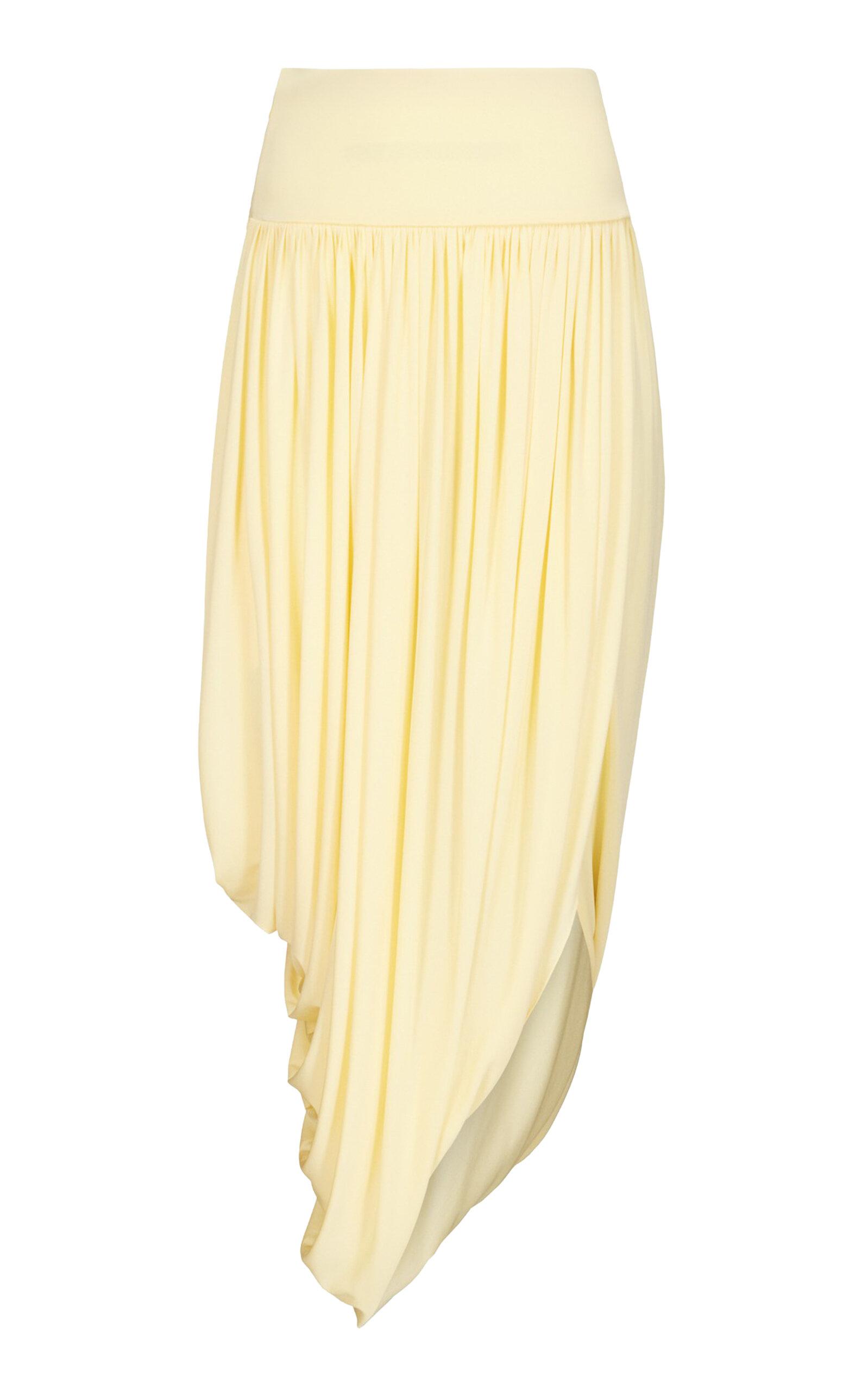 ALAÏA Twisted Jersey Midi Skirt - Moda Operandi by ALAIA