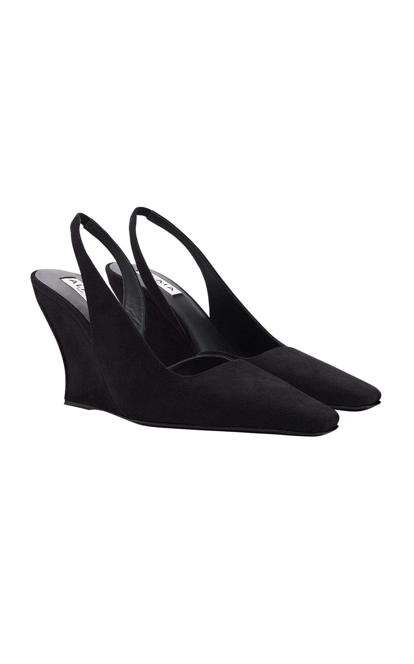 ALAÏA Wave Suede Slingback Pumps - Moda Operandi by ALAIA