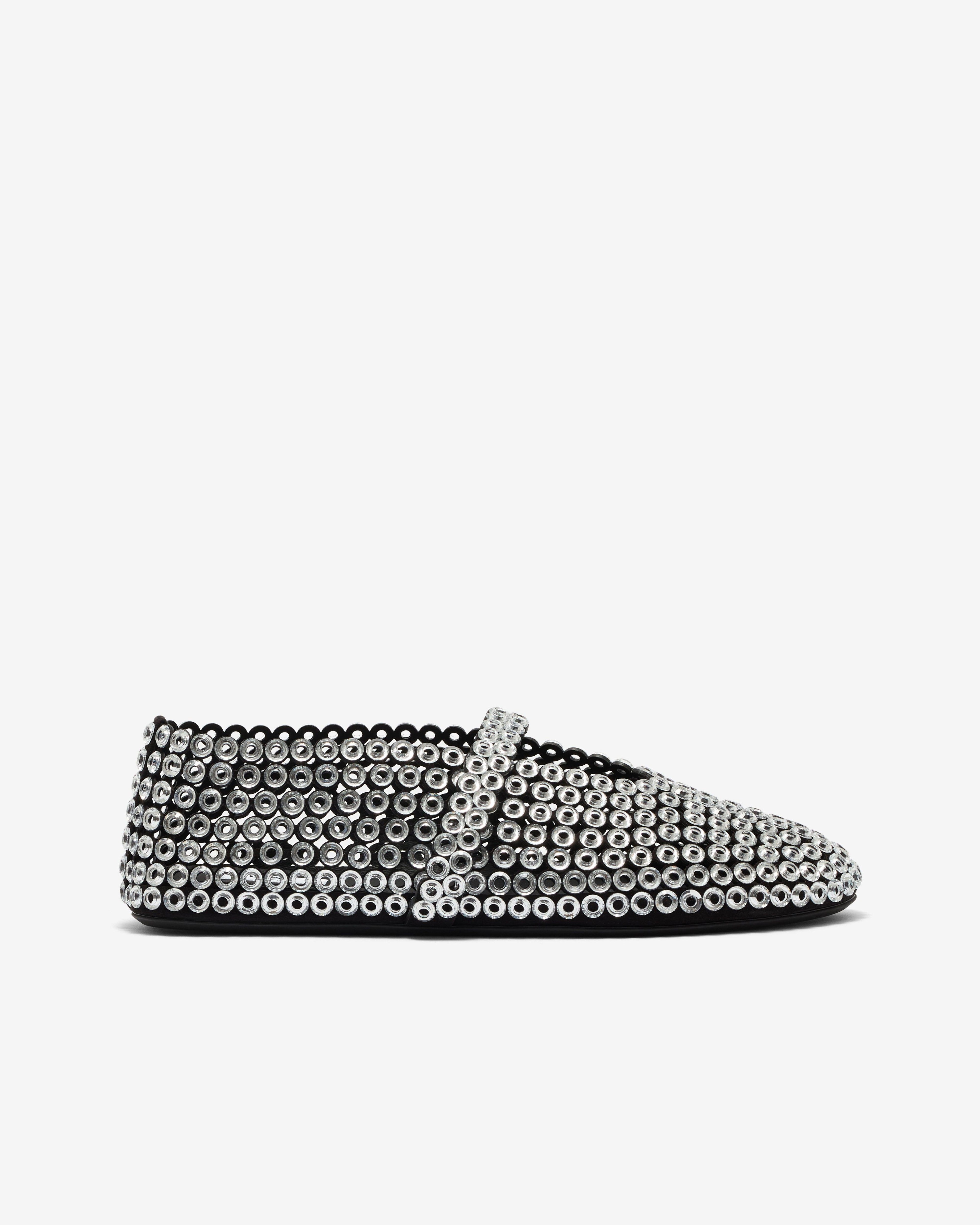 ALAÏA - Women’s Ballet Flats Glass Eyelets - (Transparent) by ALAIA