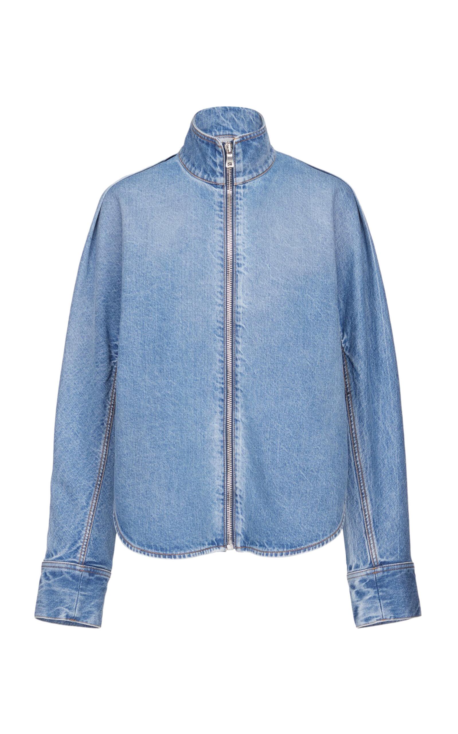 ALAÏA Zipped Denim Shirt - Moda Operandi by ALAIA