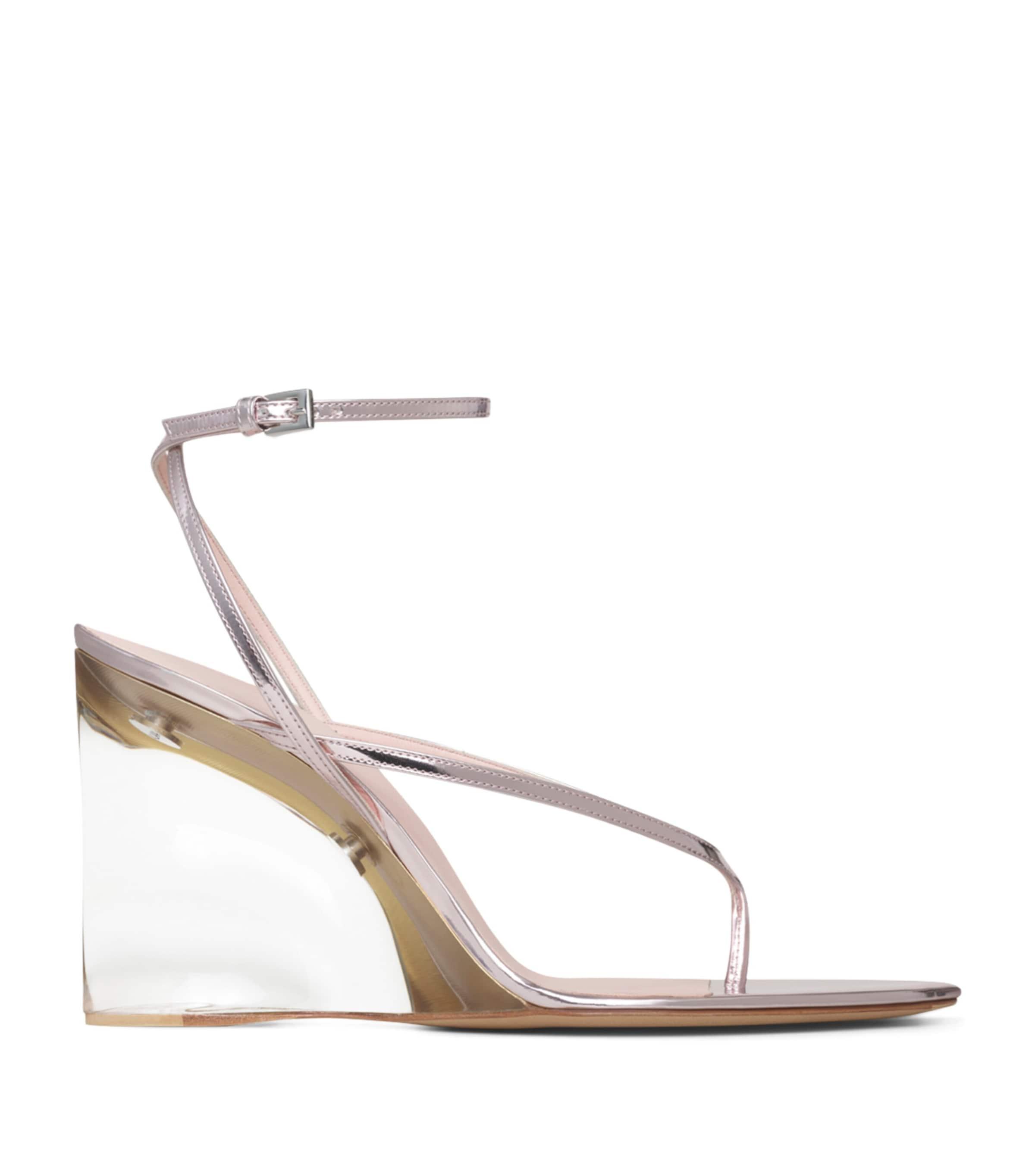 Alaïa Clear Tongs Wedge Heels 90 by ALAIA