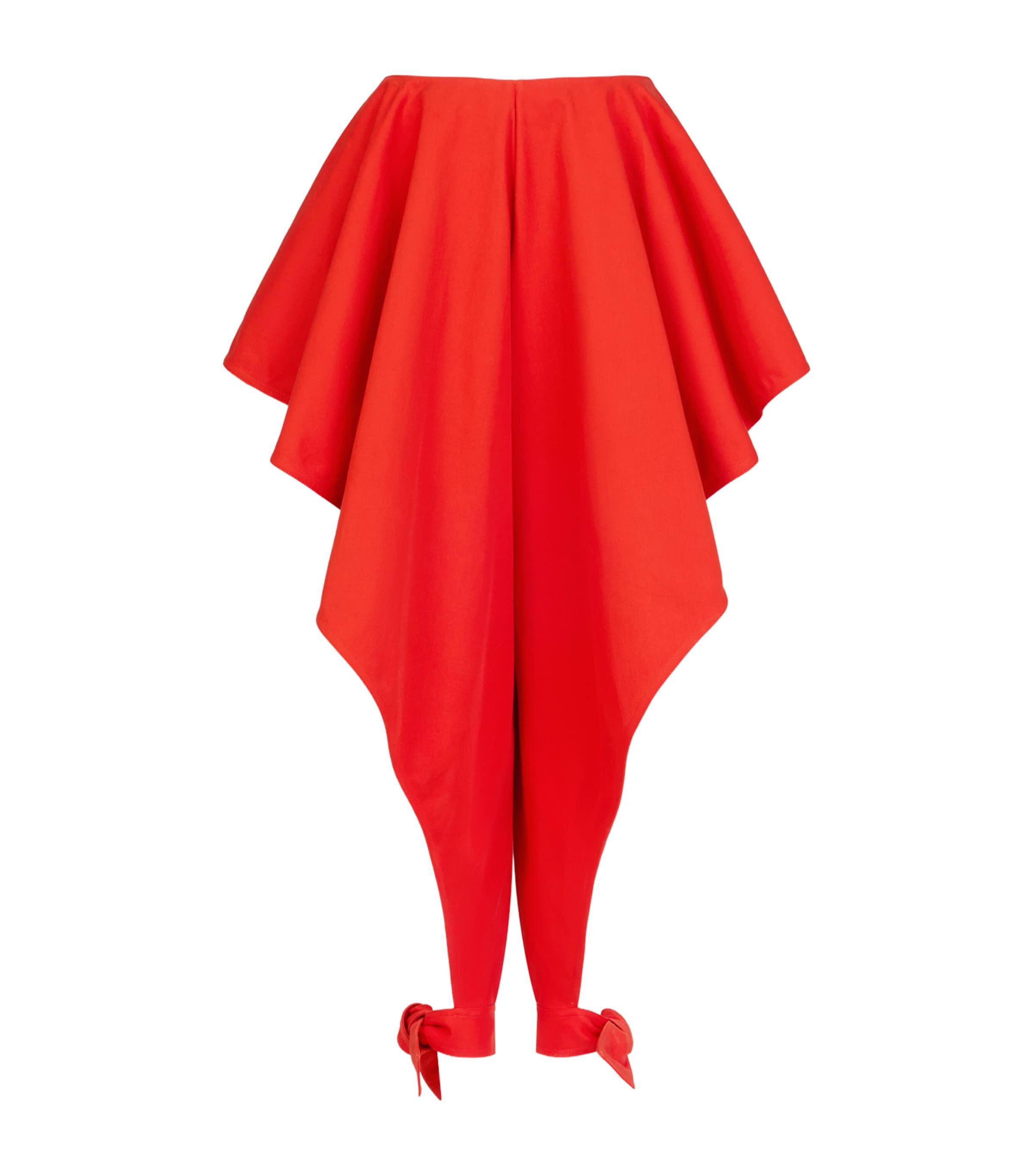 Alaïa Cotton Gabardine Open-Leg Trousers by ALAIA