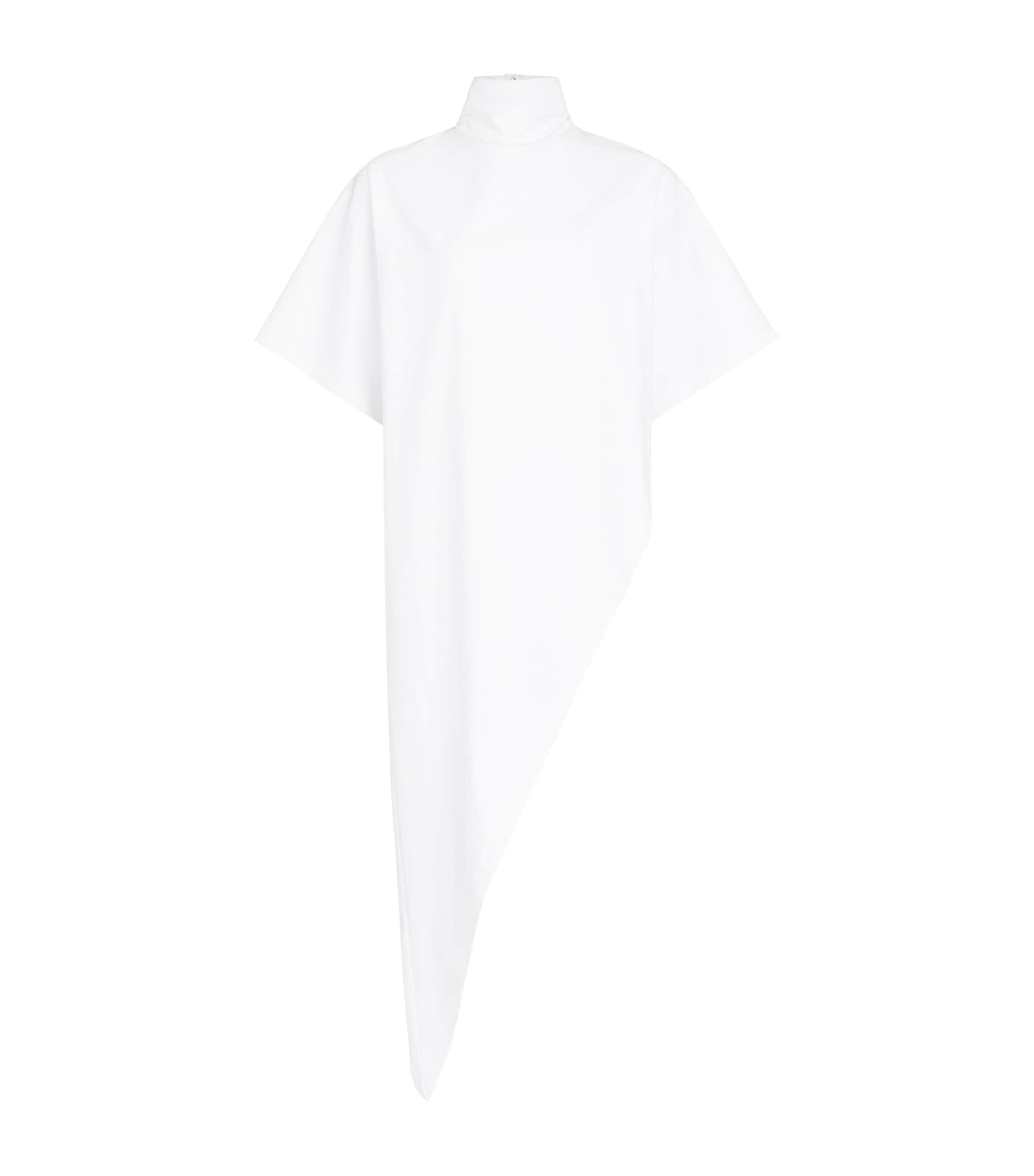 Alaïa Cotton Jersey Asymmetric T-Shirt by ALAIA
