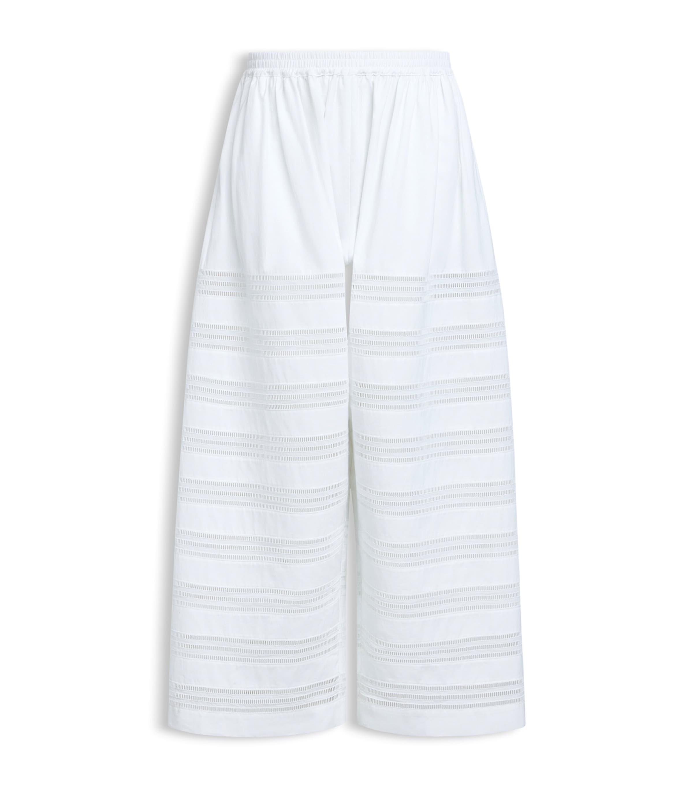 Alaïa Cotton Poplin Open-Work Trousers by ALAIA