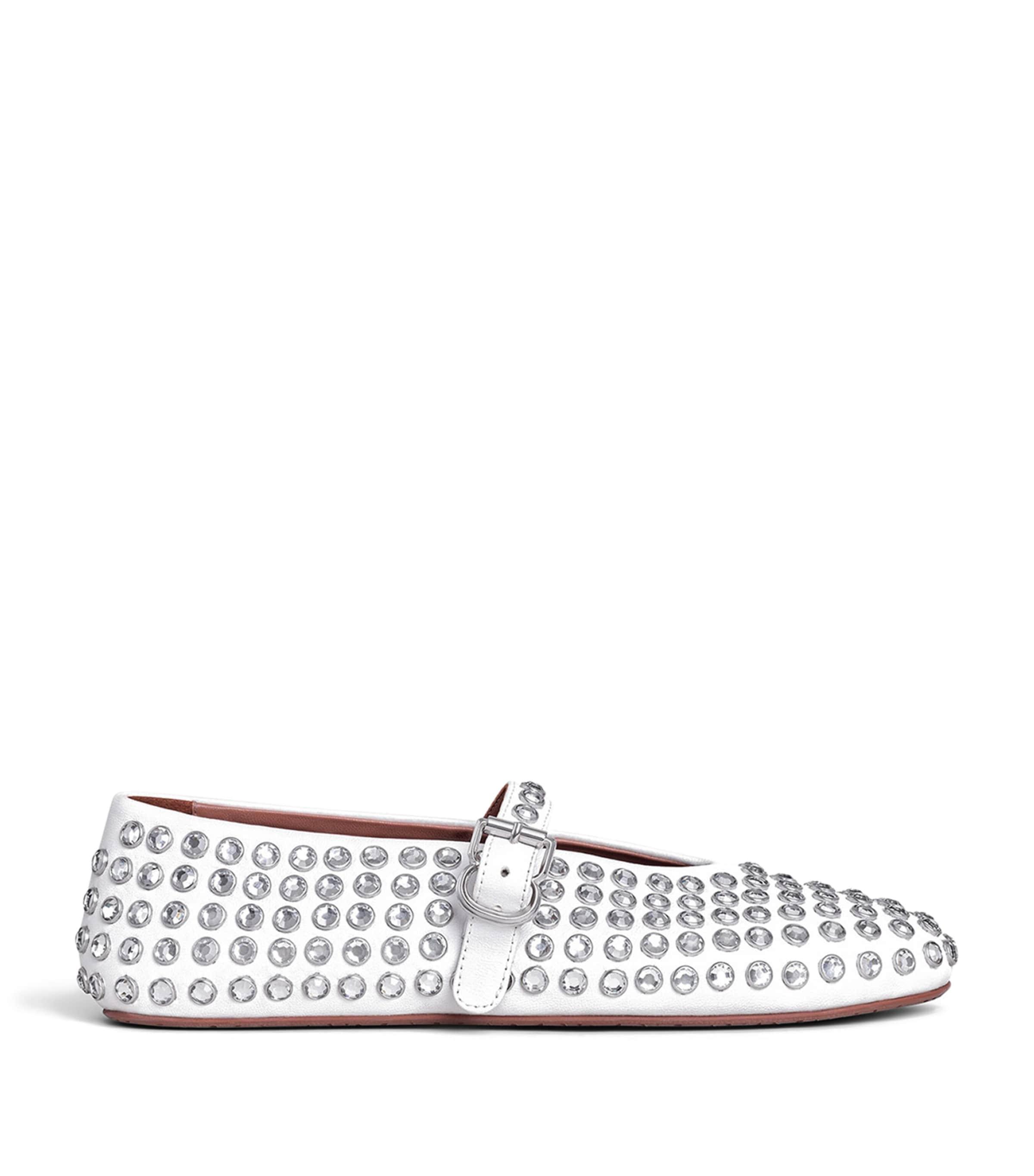 Alaïa Lambskin Embellished Ballet Flats by ALAIA