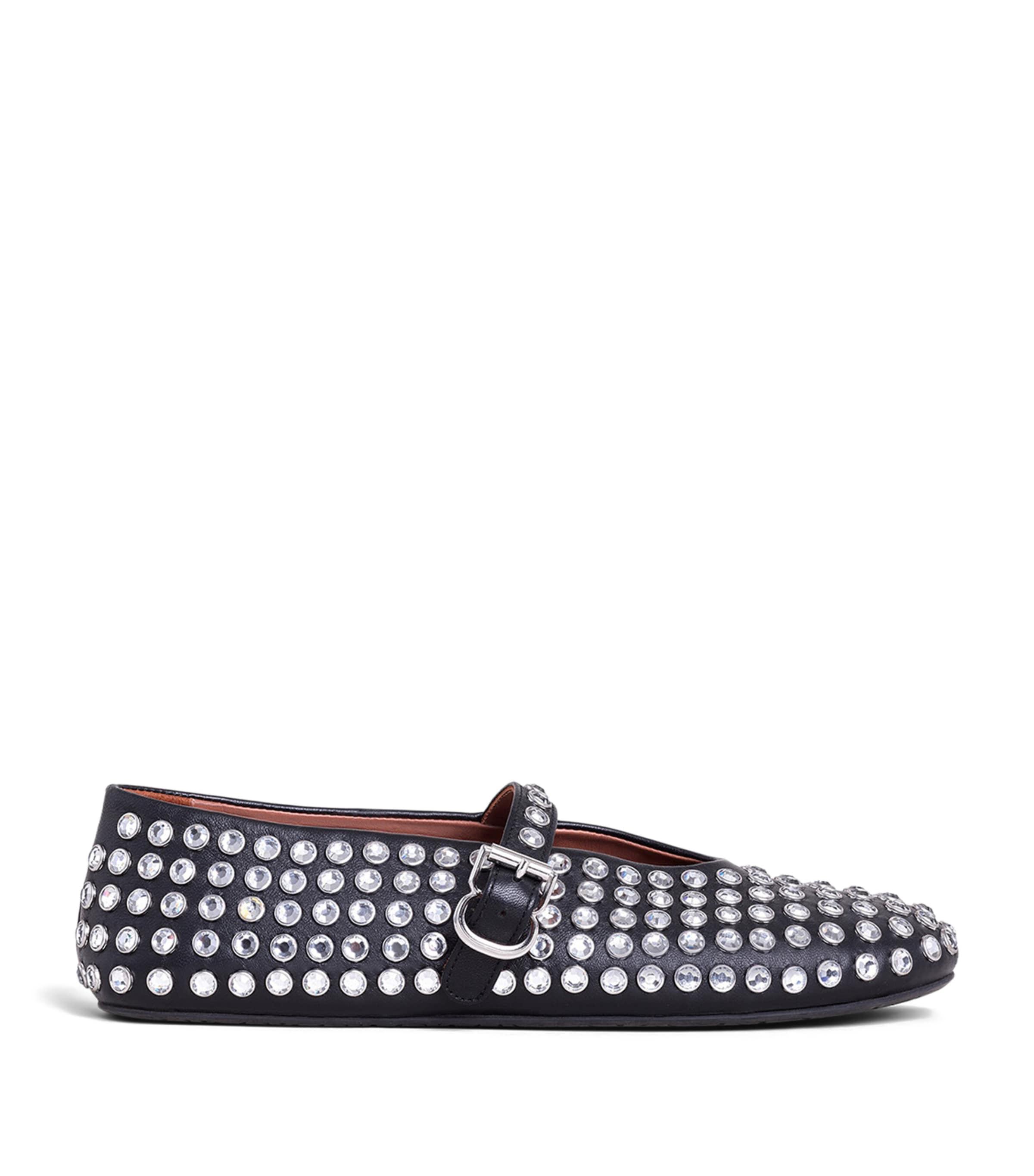 Alaïa Lambskin Embellished Ballet Flats by ALAIA