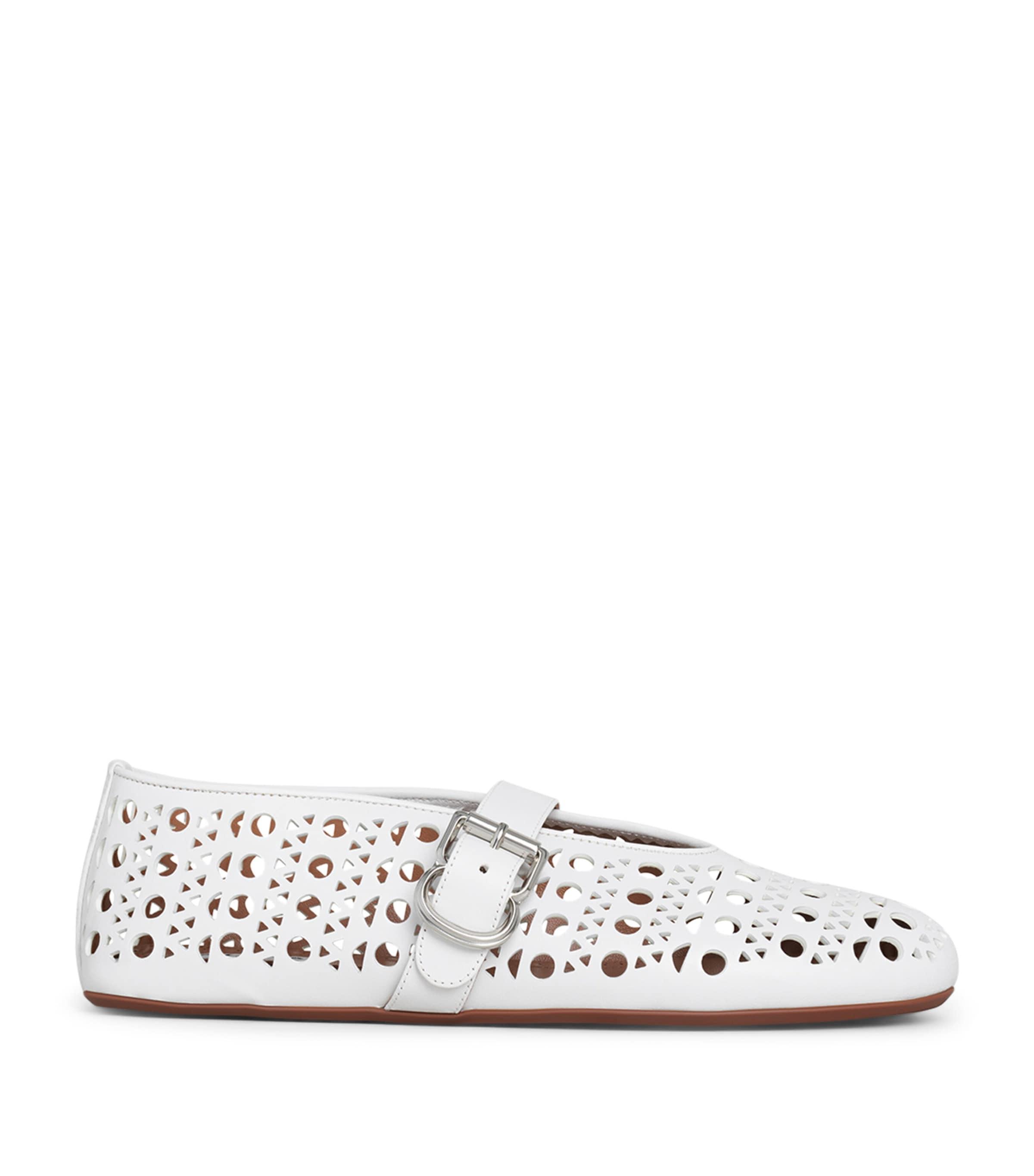 Alaïa Lambskin Vienne Ballet Flats by ALAIA