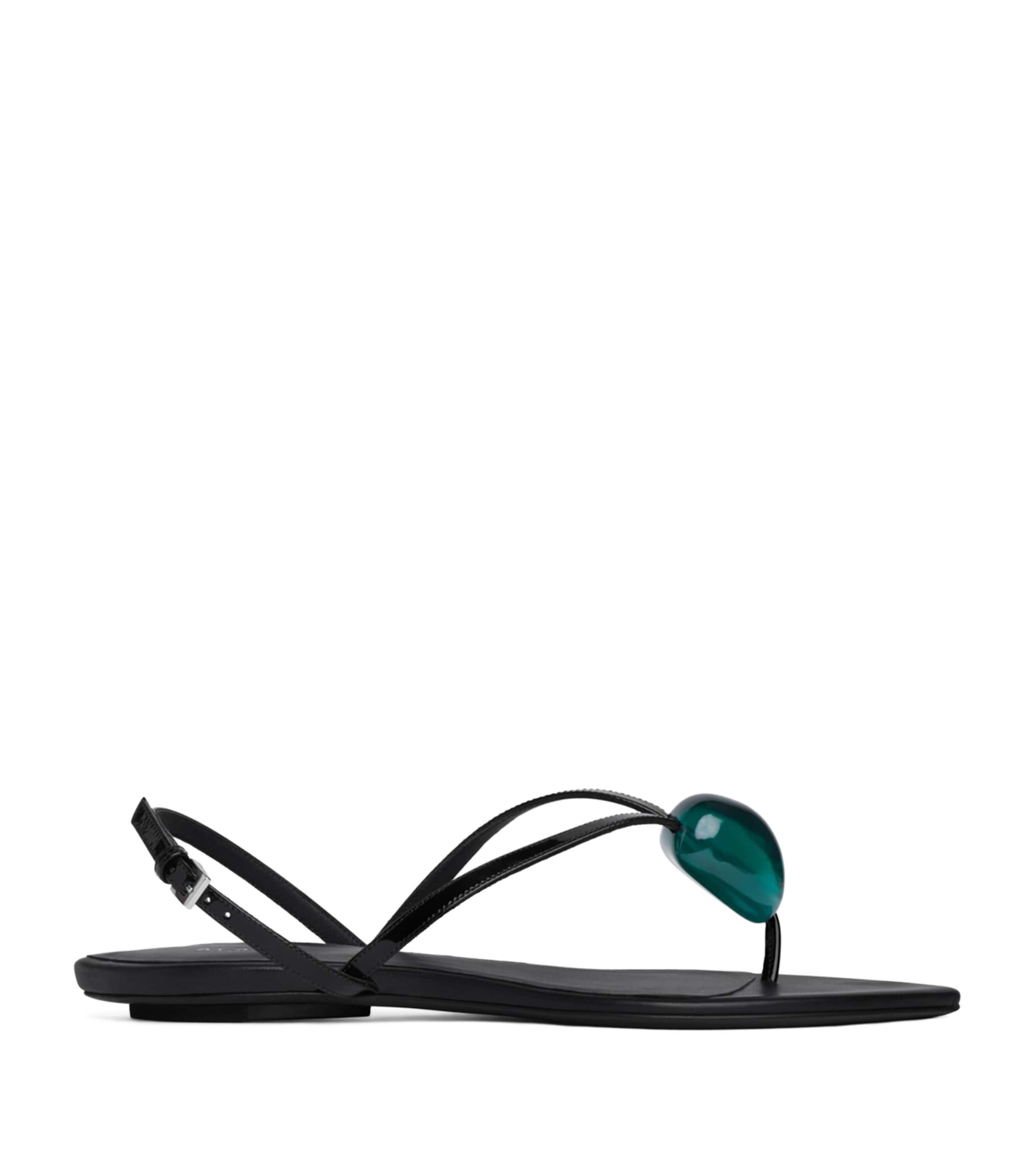 Alaïa Leather Invisible Jewel Sandals by ALAIA