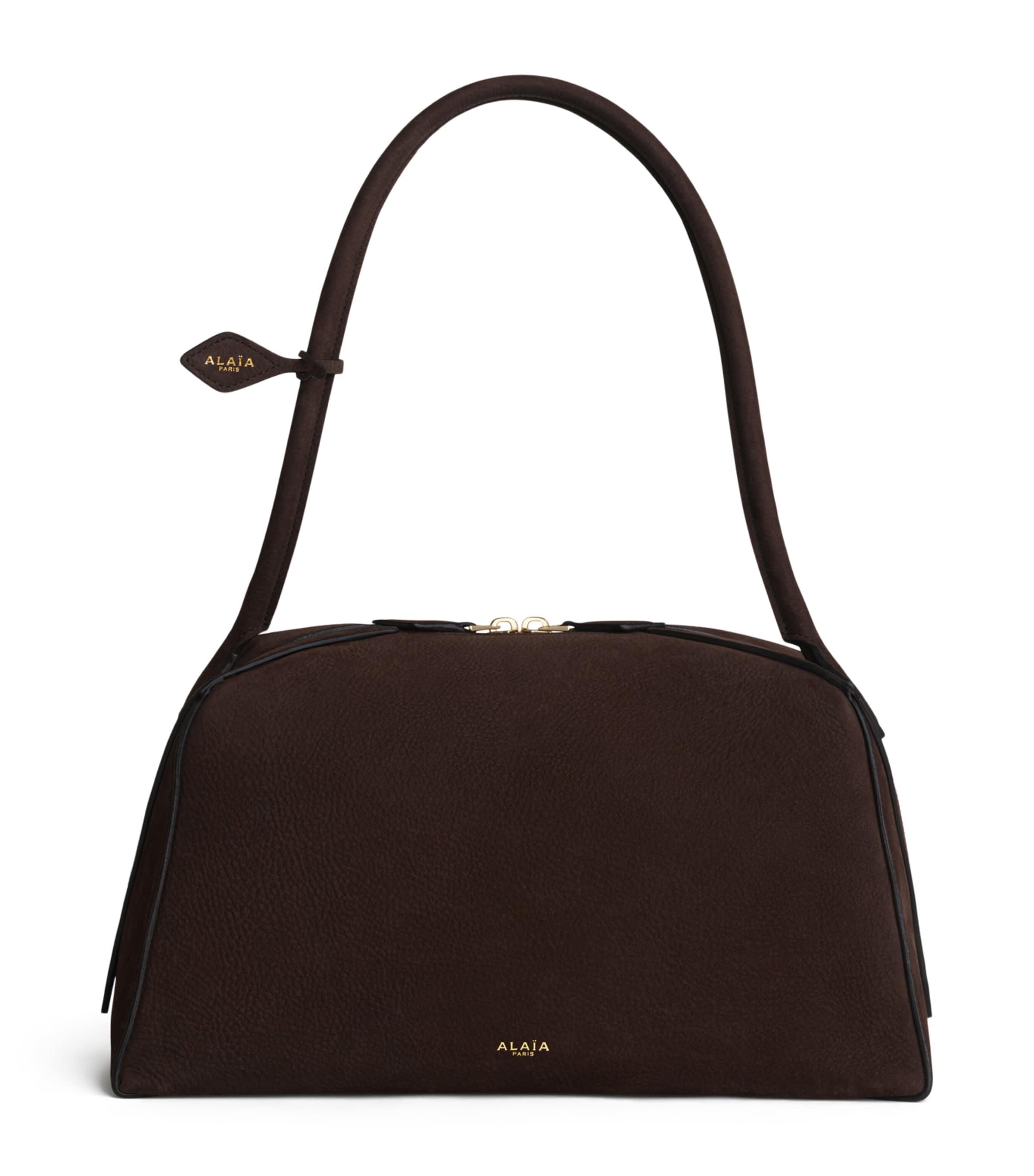Alaïa Nubuck Leather Le Bouledogue Shoulder Bag by ALAIA