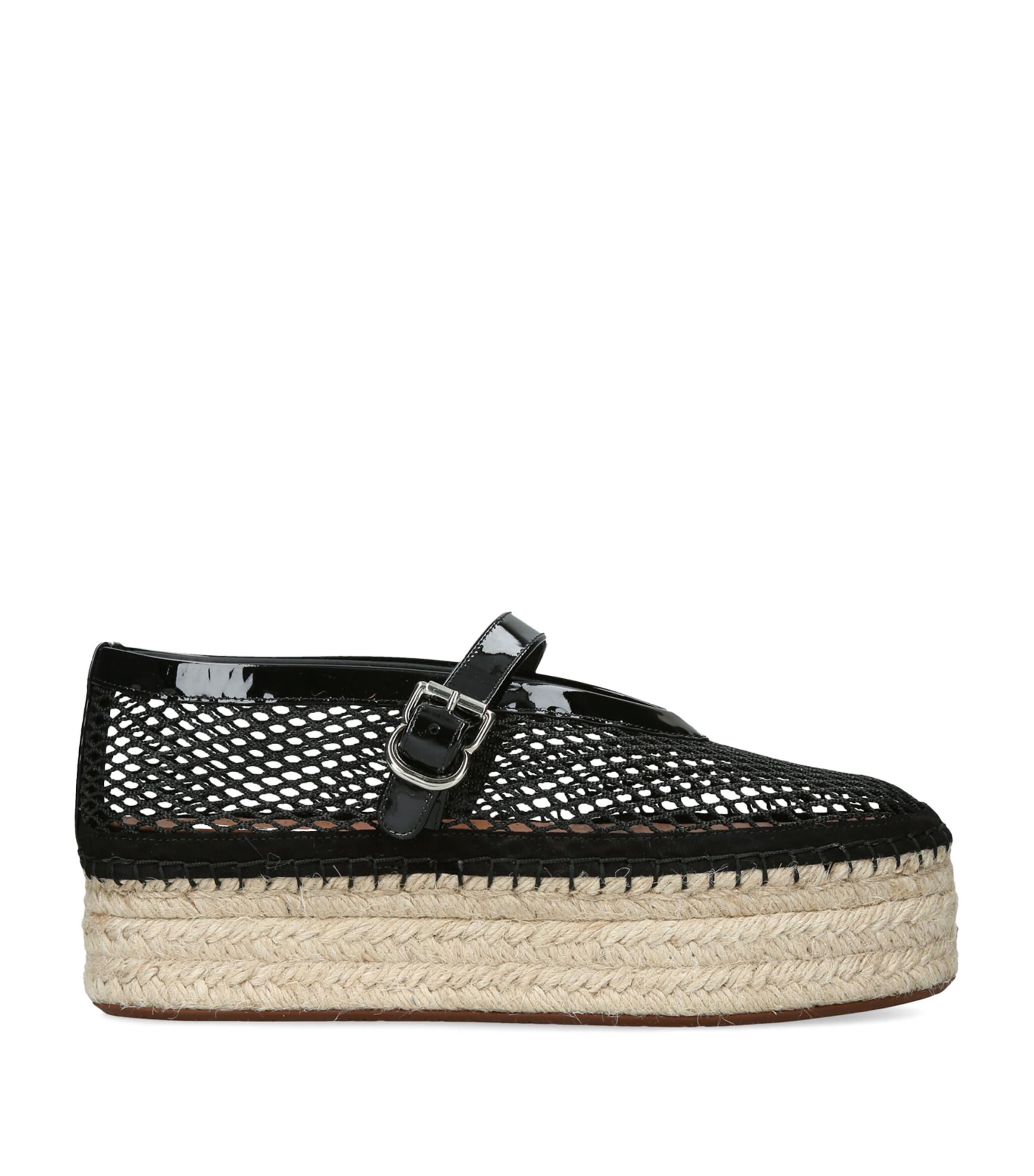 Alaïa Patent Leather Mesh Espadrilles by ALAIA