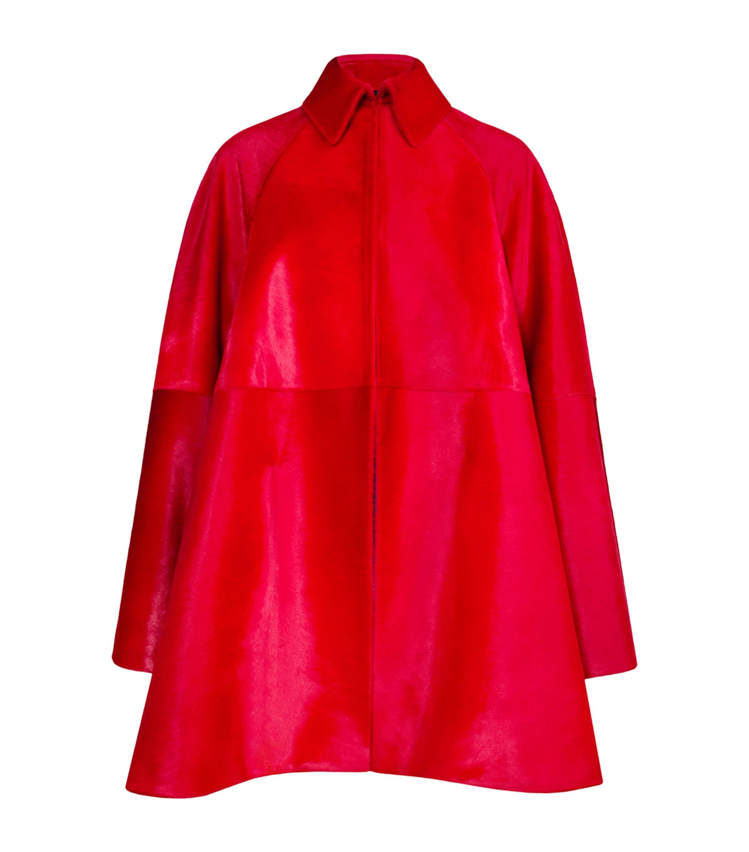 Alaïa Pony Hair-Calfskin Trench Coat by ALAIA