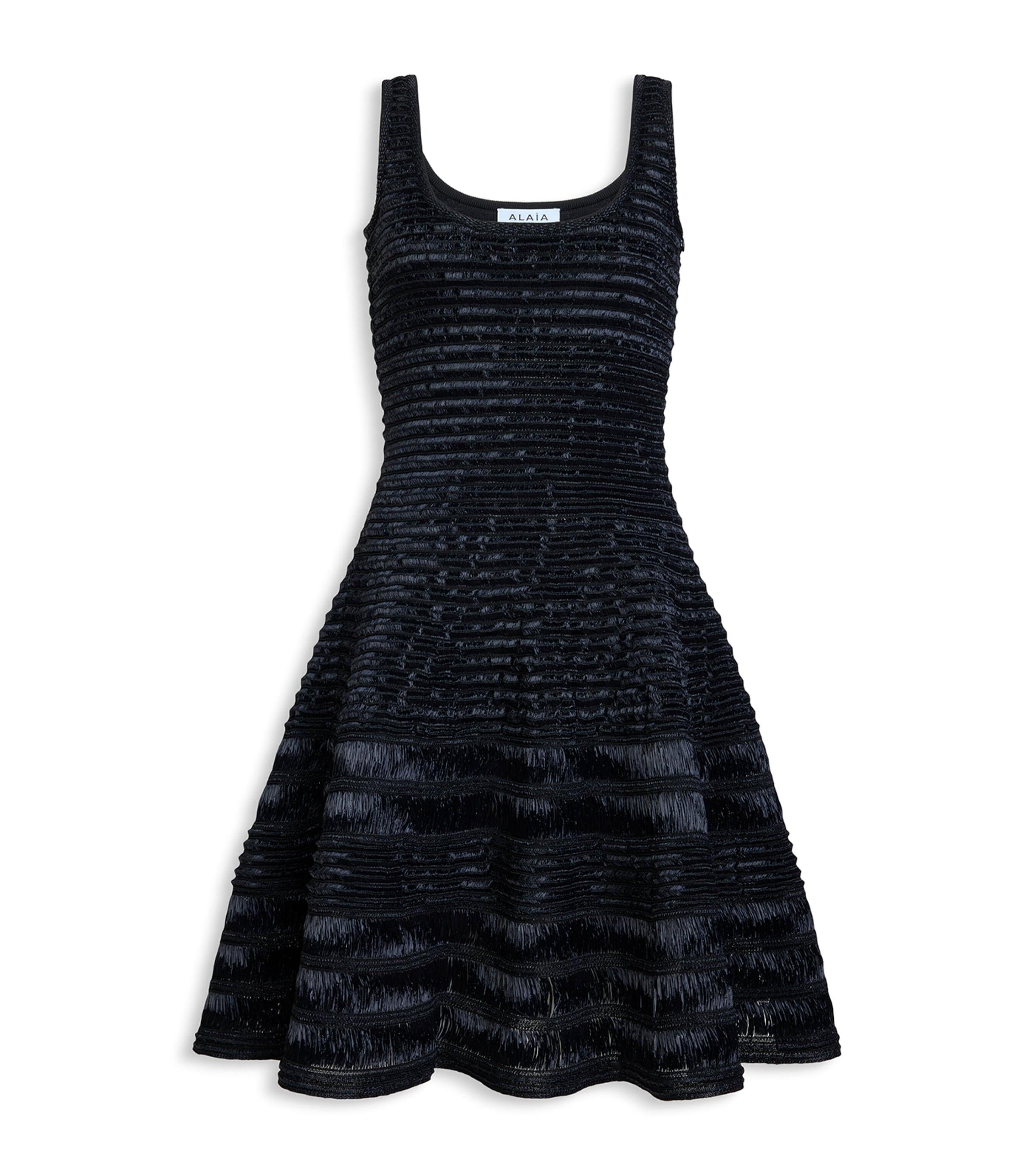 Alaïa Raffia Crochet Mini Dress by ALAIA