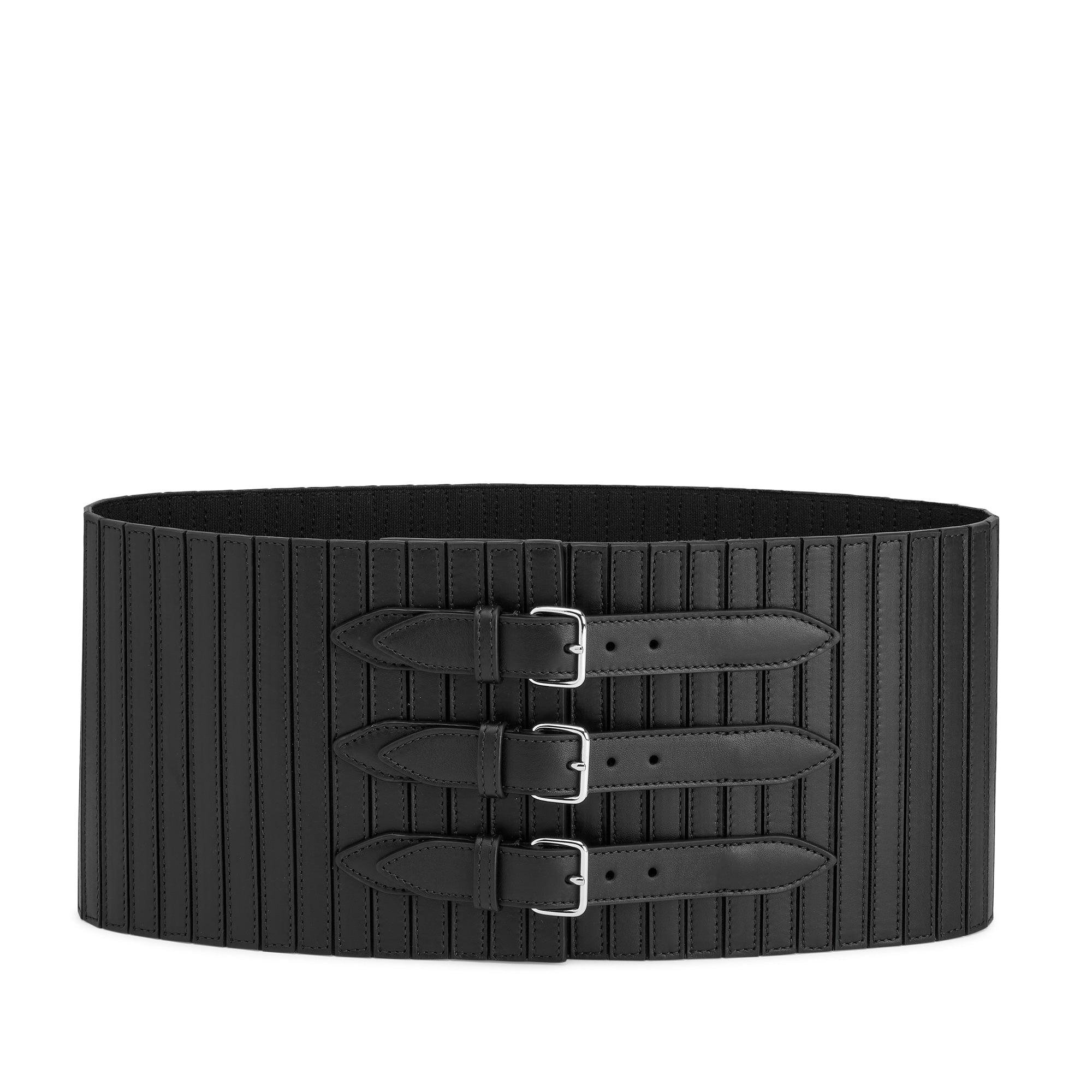 Alaïa - Ribbed Stretch Corset Belt - (Black) by ALAIA